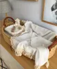 Katoen Musine Baby Meisje Jongen Dekens Pasgeboren Swaddle Wrap Deken Kwastje Baby Ontvangen Deken Zuigeling Slaapbedekking Bed Cover LJ201014