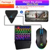 Hot G1 Mobile Game Keyboard och Mouse Throne Set Universal Perpherals Mobilt spel Hantera gratis frakt