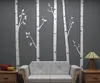 5 stora björkträd med grenar väggklistermärken för barnrum avtagbar vinylväggkonst baby barnkammare väggdekaler citat D641B 20120297n