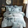 100%Cotton King size Queen Bedding Set Duvet Cover Bed sheet Fitted sheet Bed set Pillowcases ropa de cama parure de lit 201021
