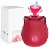 Vibrateurs de succion vaginale en forme de Rose ventouse de mamelon érotique ventouse orale Stimulation du Clitoris vibrateurs puissants jouets sexuels pour les femmes