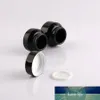 En gros 10 pièces 15g/30g brillant noir bouchon à vis couvercle couvercle verre pot cosmétique crème conteneur maquillage récipient vide