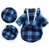 Winter Warm Pet Dog Apparel Kleding Plaid Afdrukken Dog Hoodies Outfit voor Kleine Honden Chihuahua Pug Trui Kleding Puppy Kat Jasje 20220112 Q2