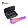 HONEYPUFF Hand Pipe Scoop Shape with Magnetic Cover Zinc Alloy Spoon Hand Laddle Herb Cigar Pipe 97MM Tobacco Smoking Pipes Gift Box