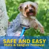 Outil de toilettage pour animaux de compagnie – Râteau à sous-poil à 2 côtés pour chats et chiens – Peigne de démêlage sûr pour enlever facilement les nœuds des tapis – Plus de perte désagréable.