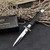 Nouveau BM Mic 9 pouces corne noire couteau automatique pliant 9 pouces style mafieux italien saint patron camping en plein air poche C07 couteaux automatiques parrain 920 exocet fusée ludt doc