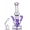 144 mm Banger Purple Pink Green Fab Egg Recyler Glass Water Bongs Pink bong Oil Rigs Smoking Hookah Glass Bubbler5663406