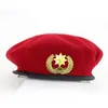 Högkvalitativ ullberedes Fashion Army Cap Star Emblem Sailor Dance Performance Hat Trilby Chapeau för män Kvinnor Unisex GH-400