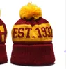 Новые футбольные шапочки 2020 Sideline Sport Pom Cufted Knit Hat Knit Hat Pom Pom Cap Cap Washton Knits Смешайте и сопоставьте все колпачки