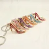 6 Different High Heels Keychains Women Bag Charms Keychain Purse Pendant Cars Holder Mini Shoe Key Ring Buckle Hanging