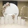 Party Decoration Grand Event Stage Wedding Baby Backdrops Metal Props Circular Column Cylindrical Dessert Table Flower Balloon Crafts Arch