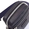 Klasyczna mini rozmiar torba posłańca czarne szare płótno ze skórzaną męską torbą na ramię z pudełkiem luksusowe torebki torebki crossbody238i