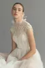 Chana Marelus Wedding Dresses High Neck Sleeveless Tulle Lace Applique Sash Wedding Gowns Floor Length robe de mariée