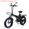 EU Stock CMACEWHEEL GW20 Upgrade Verion Add Rearview Mirrior 48V 15Ah Battery 20*4inch Wide Tire Foldable E-Bike