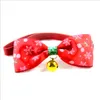 Pet Collars Dog Cat Bow Ties Christmas Dog Personalized Pendants Adjustable Neck Strap Holiday Decoration Accessories Supplies LSK1463