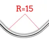 Tientype Uitschuifbare U Shape Douchegordijn Rod Pole 80-130cm 304 Rvs Gebogen Rail Rod Bar Hoge Kwaliteit Badkamer Hardware T200601