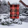 크리스마스 정원 플래그 양면 인쇄 매달려 깃발 리넨 가든 파티 장식 배너 플래그 크리스마스 장식 (16)는 YG853 디자인