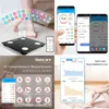 Báscula corporal Bluetooth BMI Básculas de grasa inteligentes Pantalla LED Báscula de peso de baño digital Analizador de composición corporal con aplicación OKOK H1229