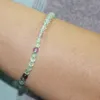 MG0033 Whole Rainbow Fluorite Bracelet 4 mm Mini Gemstone Bracelet Women's Natural Crystals Energy Balance Jewelry309A