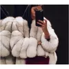 Luxury Womens Velvet Coats Fashion Trend Cardigan Faux Fur Långärmad Tjock Varm kappdesigner Kvinna Vinter Ny Casual Plus Storlek Ytterkläder