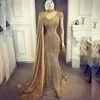 Sequined Robe Femme Evening Dresses With Shawl Appliques Dubai sukienki wizytow Women Party Gowns Mermaid Prom Dress Long