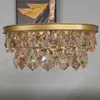 Lampadari 2 strati 2 strati Lampadario di cristallo di lusso moderno soggiorno decorazione in oro Camera da letto cristal luci