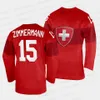 Schweiz Women's Hockey Ida 2022 Vinterhem Jersey Andrea Brandli Stefanie Wetli Lara Christen Nicole Vallario Laura Zimmermann Evelina Raselli Lisa Ruedi