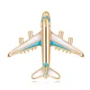 airplane brooches Enamel plane corsage scarf buckle dress business suit brooch women men fashion jewelry will and sandy