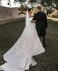 Off Shoulder Satin A Line Wedding Dresses Plus Size Country Bridal Gowns 2020 Elegant vestido de novia