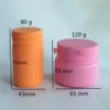 50 st 80 g 120 Rosa Grön Blå Orange Plast Tearing Pill Bottle Flip Lid Candy Förpackning Gratis frakt