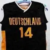 Maglia da basket retrò personalizzata # 14 DIRK NOWITZKI da uomo cucita giallo nero qualsiasi dimensione 2XS-5XL Nome e numero