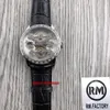 Super Version Montres RMF 41mm 99193B53A000-Ba6A Diamonds Bezel True Tourbillon Ponts mécaniques Mens Montre Montre Argent Cadran Sangle En Cuir Sangle des bracelets