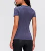 Women's Tops Round Neck Sports T-shirt Running fashion Fiess T-shirt Slim Breathable Yoga Gym Short Sleeve Shirt 688ss