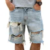 2020 High Quality Cowboy Men's Denim Short Jeans Men Hole Pants Summer Male Hip Hop Beggar Zipper Shorts Gay Streetwear1