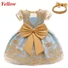 女の子の赤ちゃんの誕生日ドレスガールズ服夏のベステド02年の花のプリンセスパーティードレスドレスlj23424246のためのエレガントな洗礼ドレス