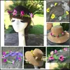 Wedding Hair Jewelry Women Flowers Wreath Bridal Flower Crown Headband Kids Party Hairband Korean Accessories Adjustable Floral Garlands Dro