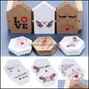Noel Süslemeleri Şenlikli Parti Malzemeleri Ev Bahçe DIY Kolye Mutlu Sevgililer Günü Kraft Kağıt Paketi Wrap Asılı Etiket Hediye Etiketleri