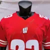 Camisa de futebol Wisconsin Badgers NCAA College Melvin Gordon T.J. Watt Jack Coan Jonathan Taylor Quintez Cephus A.J. Taylor Baun Hornibrook