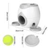 Chien Jouets interactifs Balle de tennis pour animaux de compagnie Lancer Fetch Machine Chats FDA Distribution de nourriture Récompense Jeu Outil de formation Chien Mangeoires lentes LJ201028