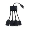 Hub Cable 4 Port Micro USB Power Layging OTG Hub Cable Quality Super Speed ​​Compact Adapter voor smartphonetabel 20J291