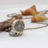 Nieuwe Quartz Vintage Kleine Brons Gouden Kroon Bloem Zakhorloge Ketting Trui Keten Sieraden Opknoping Horloge Koper Kleur Stalen Bezel