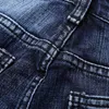 Mode bleu clair Jeans hommes 38 40 42 grande taille étudiant jeans denim hommes déchiré bleu brodé jeans301F