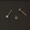 Goldtutu 14K Katı Altın Kristal Küpe Mini Dainty Minimal Basit Stil Hediye Kadın Mücevherleri için Küçük Saplama Küpe 2202162979