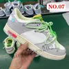 Off-White Nike Dunk Low The 50 Высочайшее качество спортивные кроссовки для спортивных кроссовки NO.1-50 Triple черного дыма серые легкие мужские мужчины на открытом воздухе