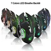 Mouse wireless RGB Mouse da gioco Gamer Mouse per computer Mouse USB silenzioso Mause retroilluminato a LED per giochi per PC portatili