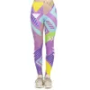 Mulheres Moda Leggings Alta Elasticidade Legins Workout Jogging Calças Fluorescente Neo Geo Impressão Leggins LJ201006