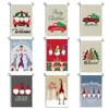 Christmas Garden Flag Linen Yard Hanging Banner Flags Party Banners DIY Festival Decoration Accessories 15 Designs YG796