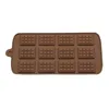 New Dining Silicone Mold 12 Even Chocolate Mold Fondant Molds DIY Candy Bar Mould Cake Decoration Tools Kitchen Baking Accessories5629968