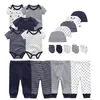 Unisex Born Baby Boy Clothes BodysuitsPantsHatsGloves Baby Girl Clothes Cotton Clothing Sets LJ201223