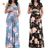 2020 Summer New Plus Size Maternity Dresses Clothes For Pregnant Women Short Sleeve V Neck Pregnancy Floral Print1